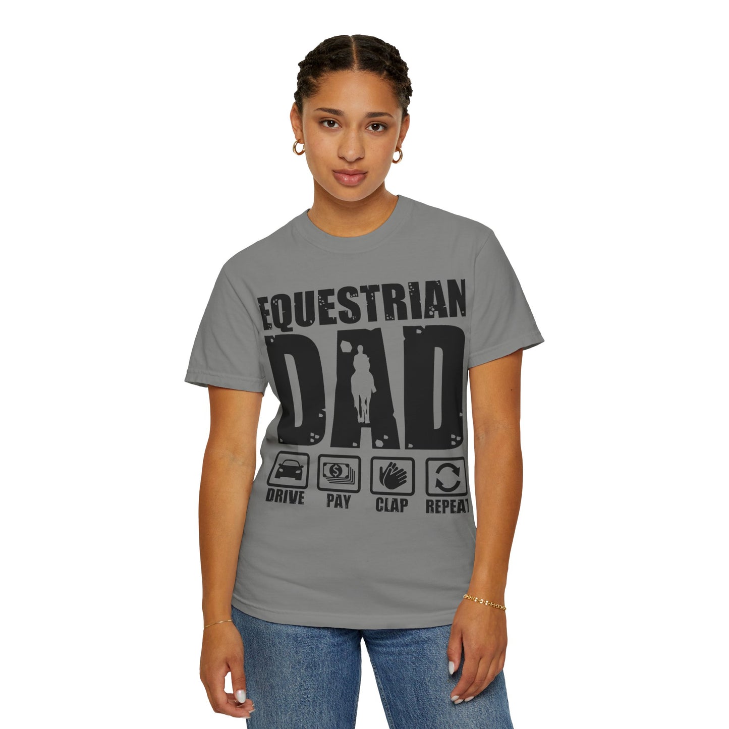 Camiseta para papá ecuestre, regalo único para el Día del Padre, regalo para amantes de los caballos, camiseta unisex informal, ropa para papá que monta a caballo