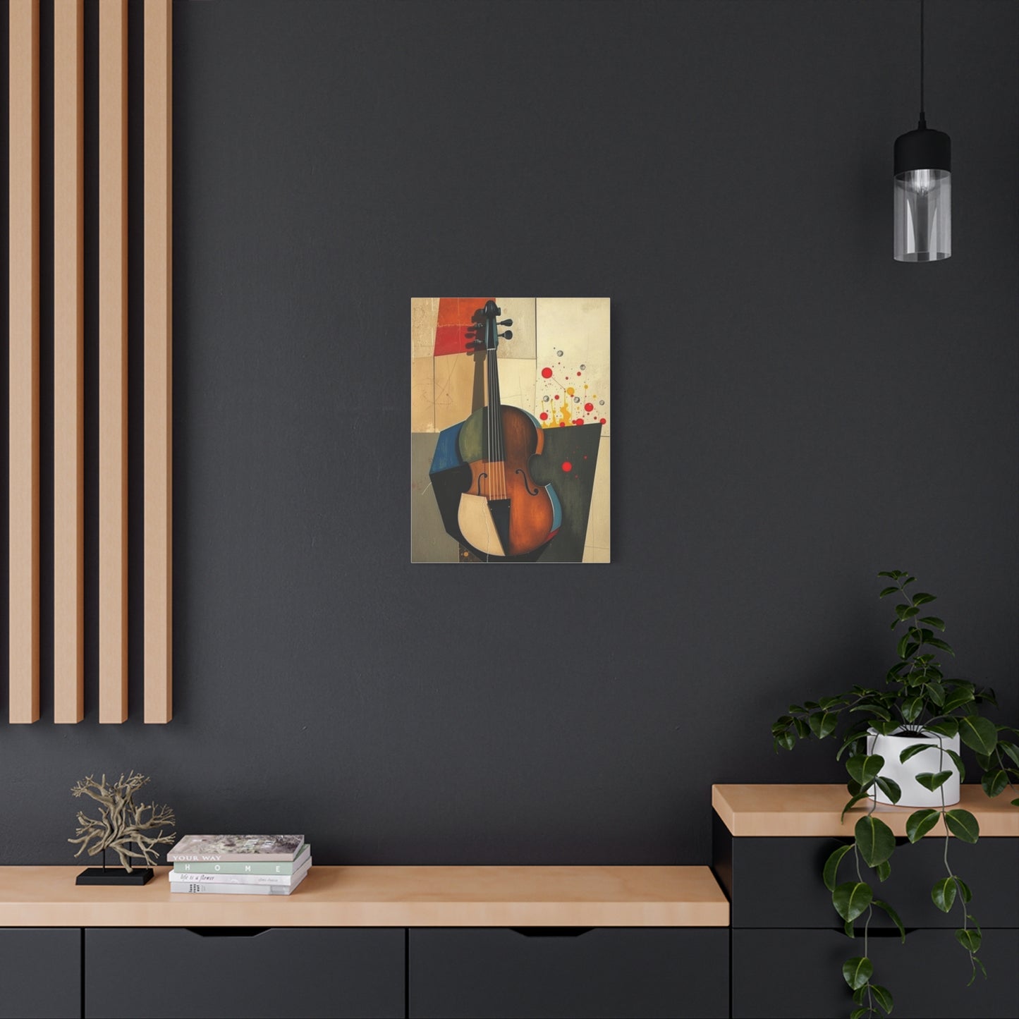 Vintage Violin Matte Canvas Art - Handmade Musical Wall Decor, Perfect for Music Lovers