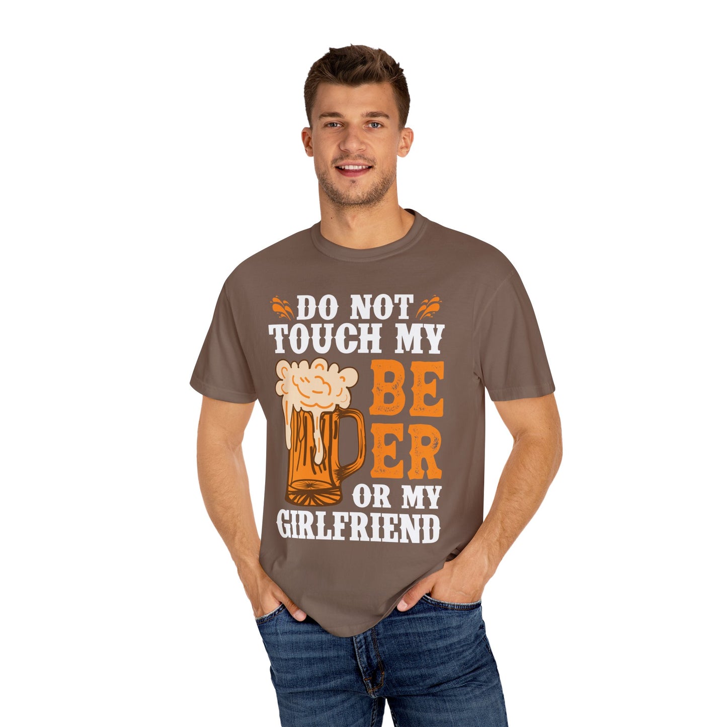 Unisex-T-Shirt aus stückgefärbtem Material