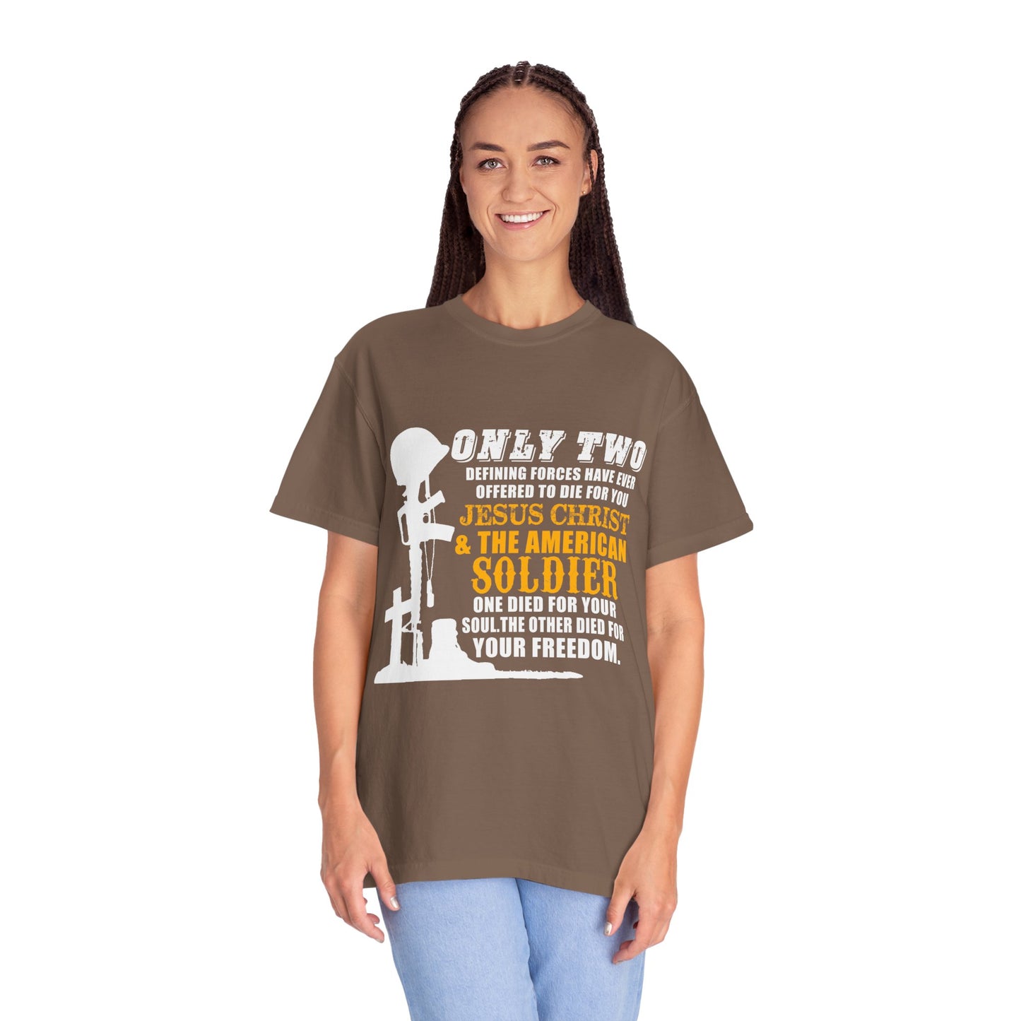 Militärisches Unisex-T-Shirt, stückgefärbt