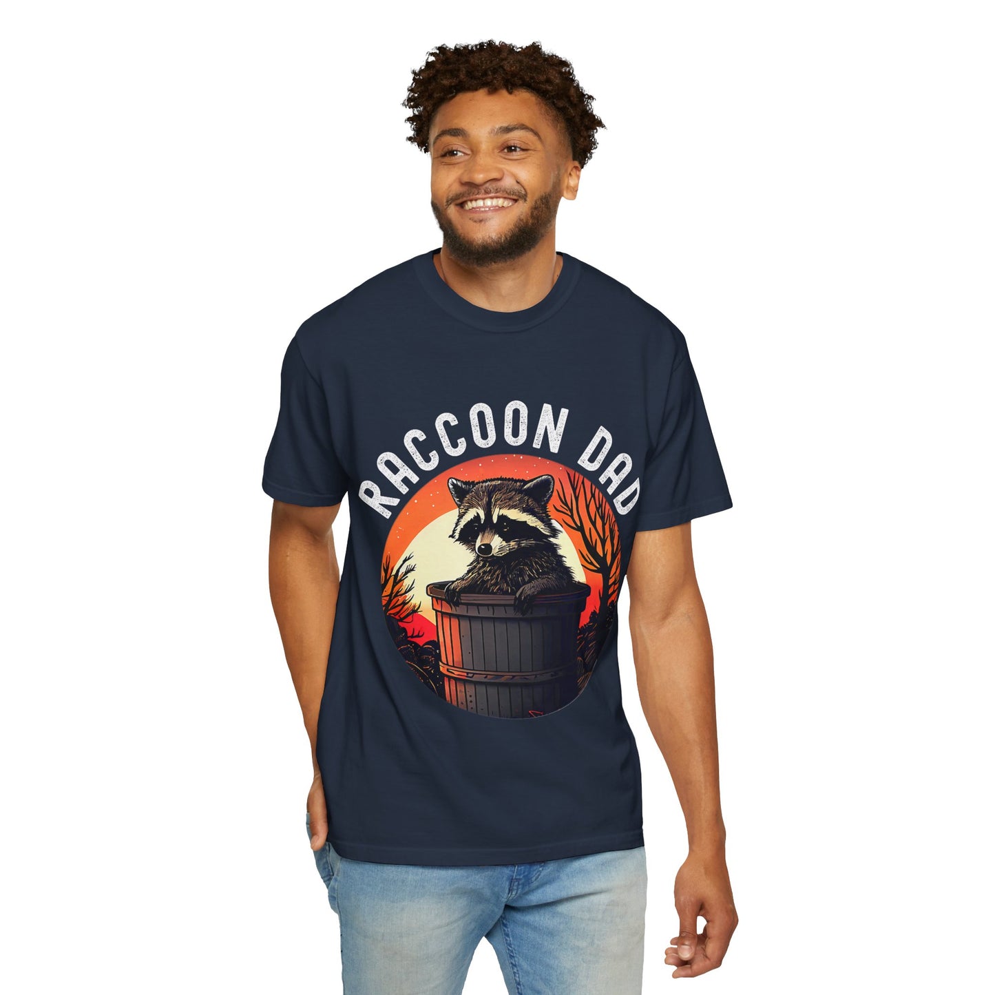 Waschbär-Papa-T-Shirt, lustiges Geschenk für Väter, Unisex-Shirt, Kleidung für Tierliebhaber, von der Natur inspiriert, perfekt zum Vatertag