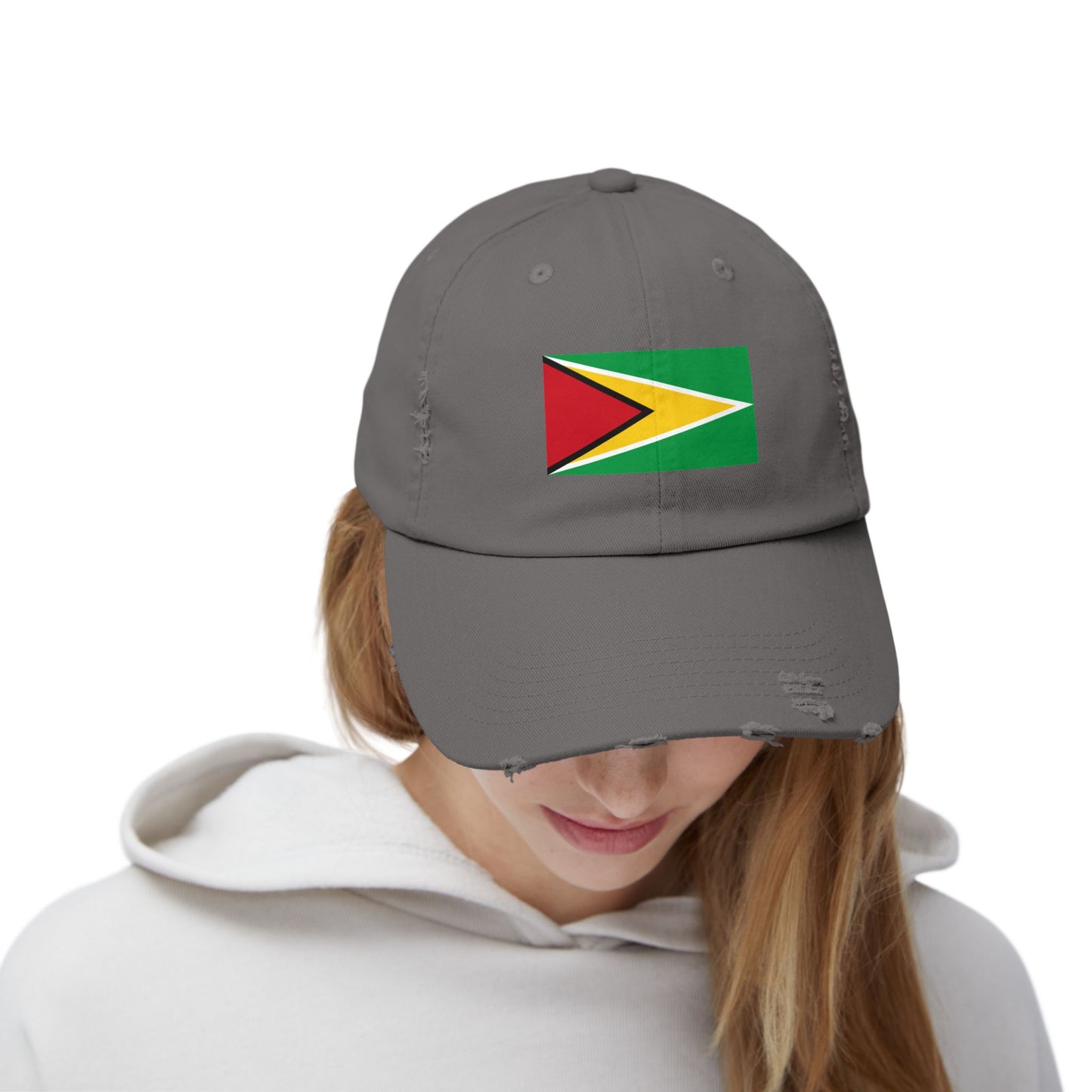 Guyanese Pride Distressed Cap | Unisex Flag Hat for Festivals, Sports, Casual Wear, Gifts, and Celebrations