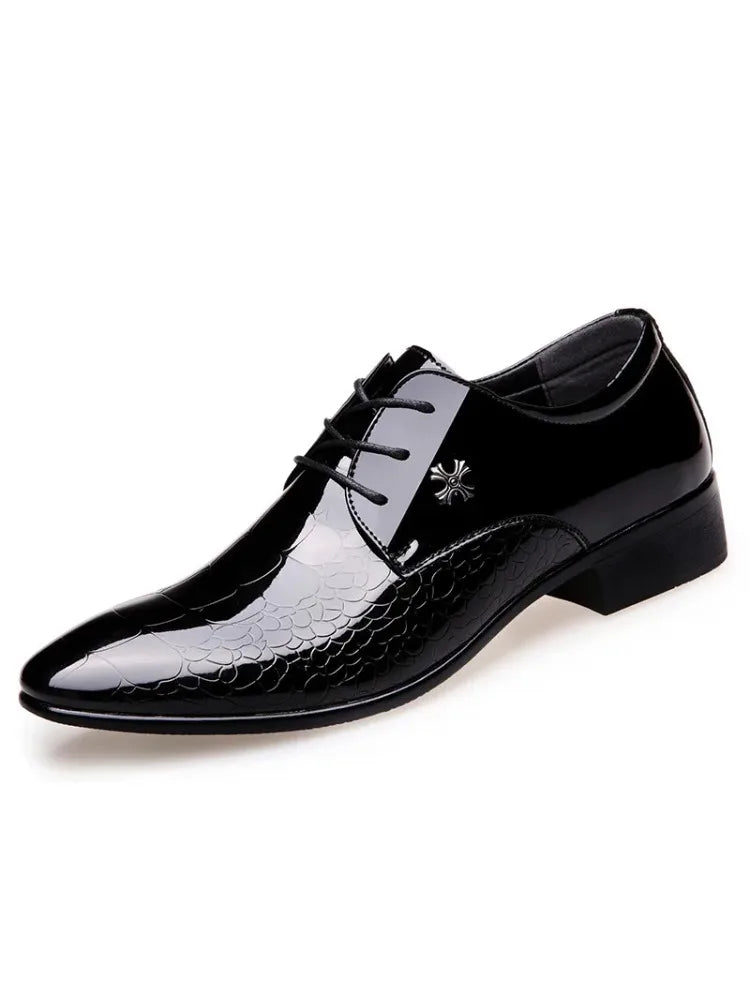 Zapatos de cuero para hombre, negros, de cuero suave, suela blanda, para primavera y otoño, para el mejor hombre, ropa formal de negocios para hombre, tallas grandes 38-48