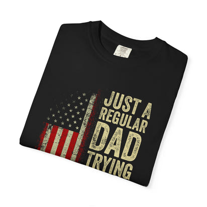 Unisex-T-Shirt mit Papa-Humor, lustiges Papa-Shirt, Vatertagsgeschenk, Freizeit-T-Shirt, patriotische Kleidung für Väter