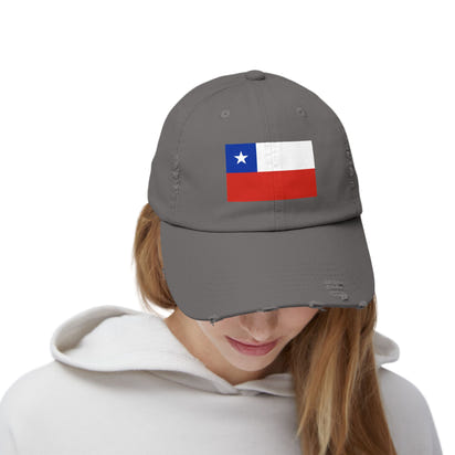 Baseballkappe mit chilenischer Flagge im Used-Look | Unisex | Lässige Sommermütze, Geschenk für Reisende, Sportveranstaltungen und Outdoor-Aktivitäten