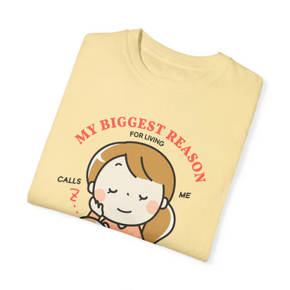 Unisex-T-Shirt aus stückgefärbtem Material