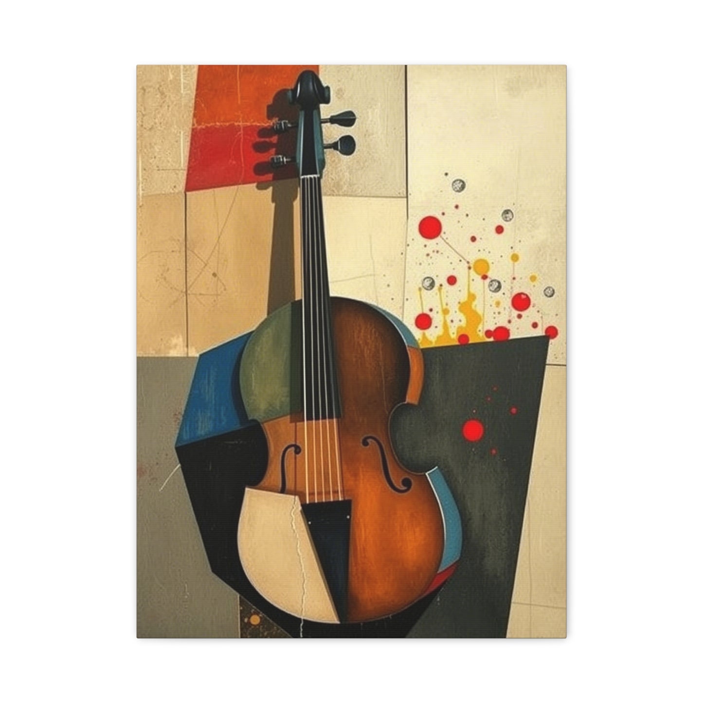 Vintage Violin Matte Canvas Art - Handmade Musical Wall Decor, Perfect for Music Lovers