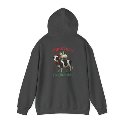 Weihnachtliches Unisex-Kapuzensweatshirt aus schwerem Mischgewebe