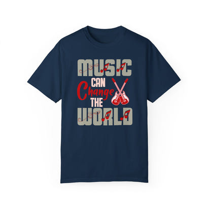 (Música)Camiseta unisex teñida en prenda
