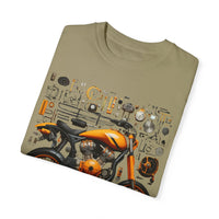Camiseta unisex teñida con toque artístico (moto)
