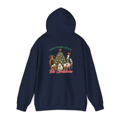 Weihnachtliches Unisex-Kapuzensweatshirt aus schwerem Mischgewebe 2