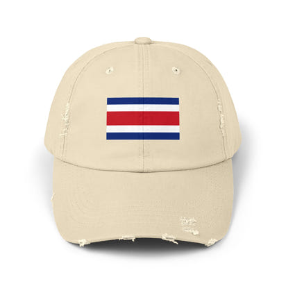 Retro-Cap mit Flaggenmotiv im Used-Look | Unisex-Cap mit Costa-Rica-Motiv – perfekt für Freizeit, Outdoor-Abenteuer, Sommerfeste, Reisen und als Geschenk für Sie und Ihn