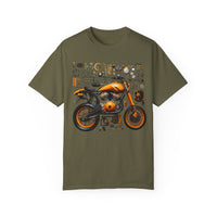 Camiseta unisex teñida con toque artístico (moto)