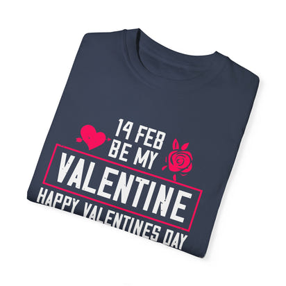 (Valentinstag) Unisex-T-Shirt aus stückgefärbtem Material