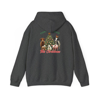 Weihnachtliches Unisex-Kapuzensweatshirt aus schwerem Mischgewebe 2