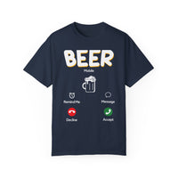 Unisex-T-Shirt mit Alkohol-Motiv, stückgefärbt