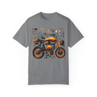 Camiseta unisex teñida con toque artístico (moto)