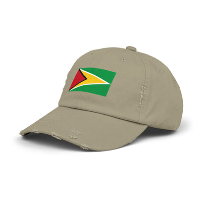Guyanese Pride Distressed Cap | Unisex Flag Hat for Festivals, Sports, Casual Wear, Gifts, and Celebrations