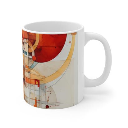 Taza de cerámica con toque artístico de 11 oz
