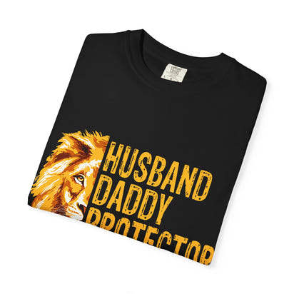 Helden-Papa-T-Shirt, stückgefärbt, perfektes Geschenk zum Vatertag, Geburtstag, für Ehemänner, Beschützer-T-Shirt, Freizeitkleidung