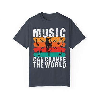 (Música)Camiseta unisex teñida en prenda