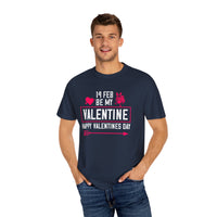 (Valentinstag) Unisex-T-Shirt aus stückgefärbtem Material