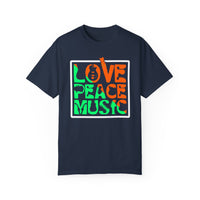 (Musik)Unisex-T-Shirt aus stückgefärbtem Material