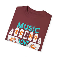 (Música)Camiseta unisex teñida en prenda