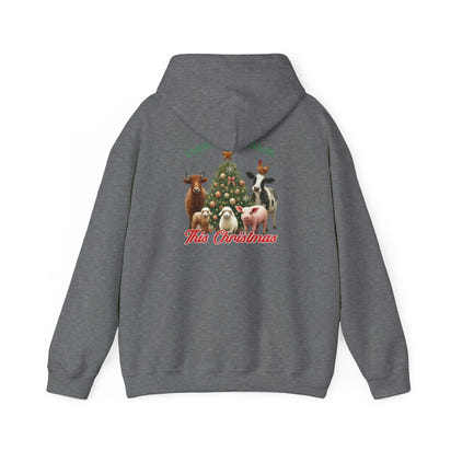 Weihnachtliches Unisex-Kapuzensweatshirt aus schwerem Mischgewebe 2