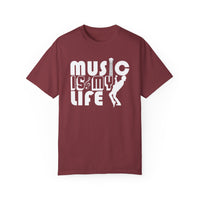 (Música)Camiseta unisex teñida en prenda