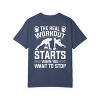 Camiseta unisex de fitness teñida (diseño en la espalda) 6