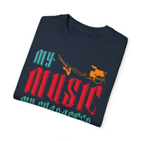 (Música)Camiseta unisex teñida en prenda