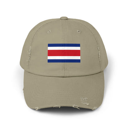 Retro-Cap mit Flaggenmotiv im Used-Look | Unisex-Cap mit Costa-Rica-Motiv – perfekt für Freizeit, Outdoor-Abenteuer, Sommerfeste, Reisen und als Geschenk für Sie und Ihn