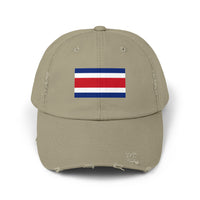 Retro-Cap mit Flaggenmotiv im Used-Look | Unisex-Cap mit Costa-Rica-Motiv – perfekt für Freizeit, Outdoor-Abenteuer, Sommerfeste, Reisen und als Geschenk für Sie und Ihn