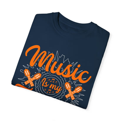 (Música)Camiseta unisex teñida en prenda