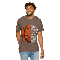 Mein Lieblingsbasketballspieler nennt mich Papa – T-Shirt, Unisex-Sportshirt, Geschenk für sportbegeisterte Väter, Vatertag, Basketball-Fan-Shirt