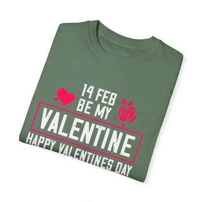 (Valentinstag) Unisex-T-Shirt aus stückgefärbtem Material