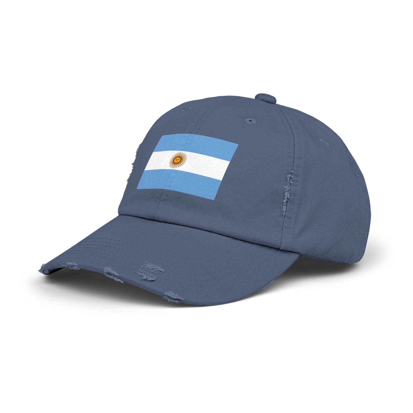 Stylische Unisex-Kappe im Used-Look mit argentinischer Flagge – Lässige Mütze, Modeaccessoire, Geschenkidee, Reisebegleiter, Fanartikel