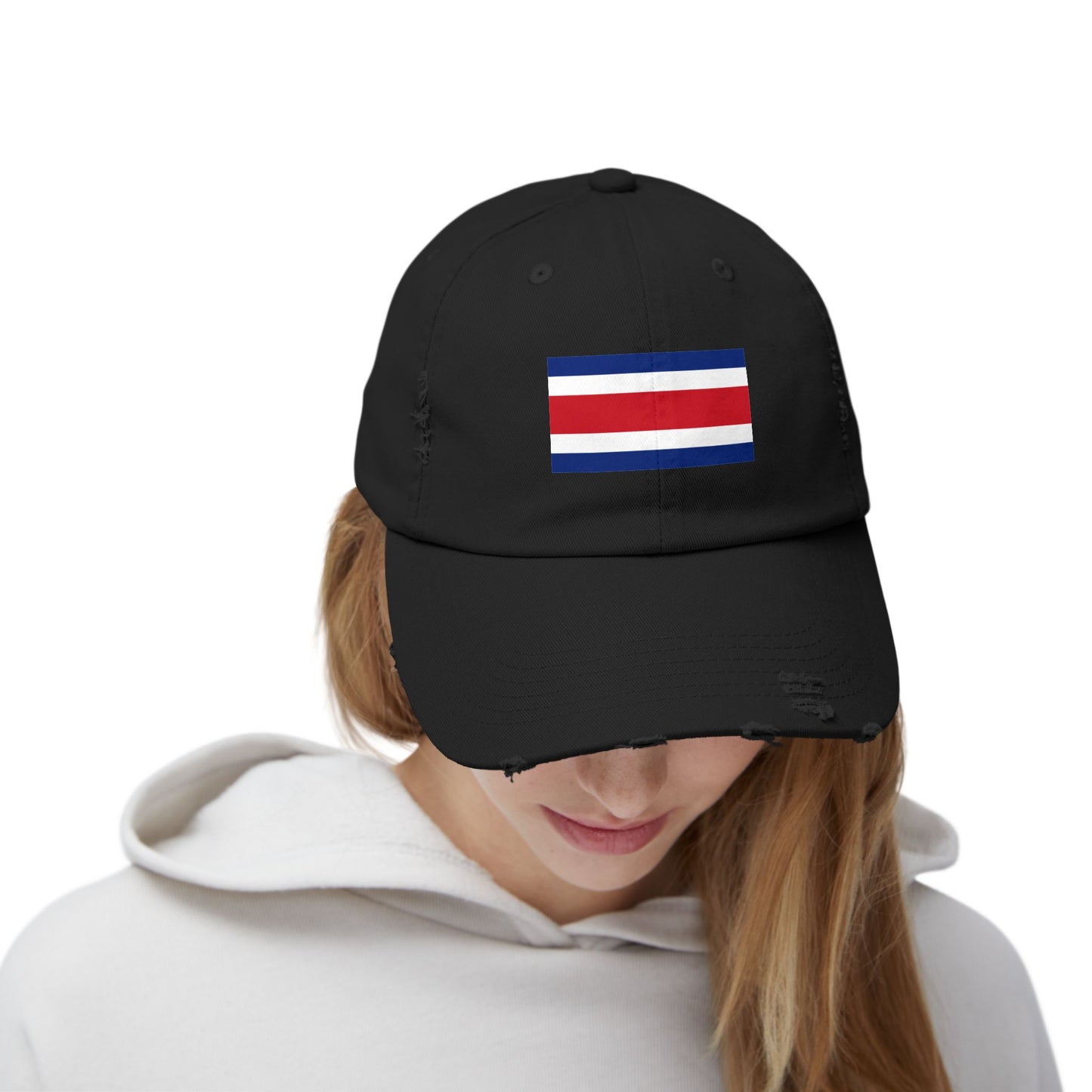 Retro-Cap mit Flaggenmotiv im Used-Look | Unisex-Cap mit Costa-Rica-Motiv – perfekt für Freizeit, Outdoor-Abenteuer, Sommerfeste, Reisen und als Geschenk für Sie und Ihn