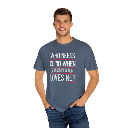 (Valentinstag) Unisex-T-Shirt aus stückgefärbtem Material