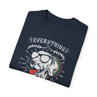 Unisex-T-Shirt aus stückgefärbtem Material