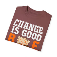 Unisex-T-Shirt aus stückgefärbtem Material