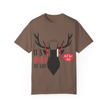 Weihnachtliches Unisex-T-Shirt, stückgefärbt 1