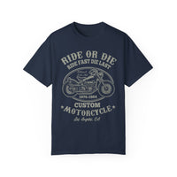 (Motorrad) Unisex-T-Shirt, stückgefärbt