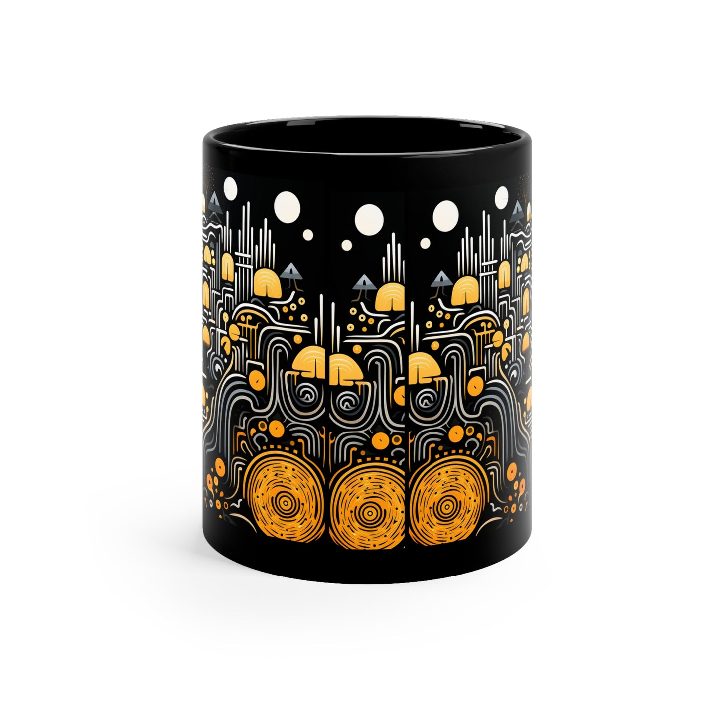 Mug artistic touch ceramic mug 11oz Black Mug