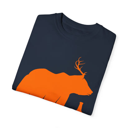 Unisex-T-Shirt aus stückgefärbtem Material