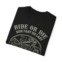 (Motorrad) Unisex-T-Shirt, stückgefärbt