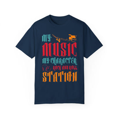 (Música)Camiseta unisex teñida en prenda