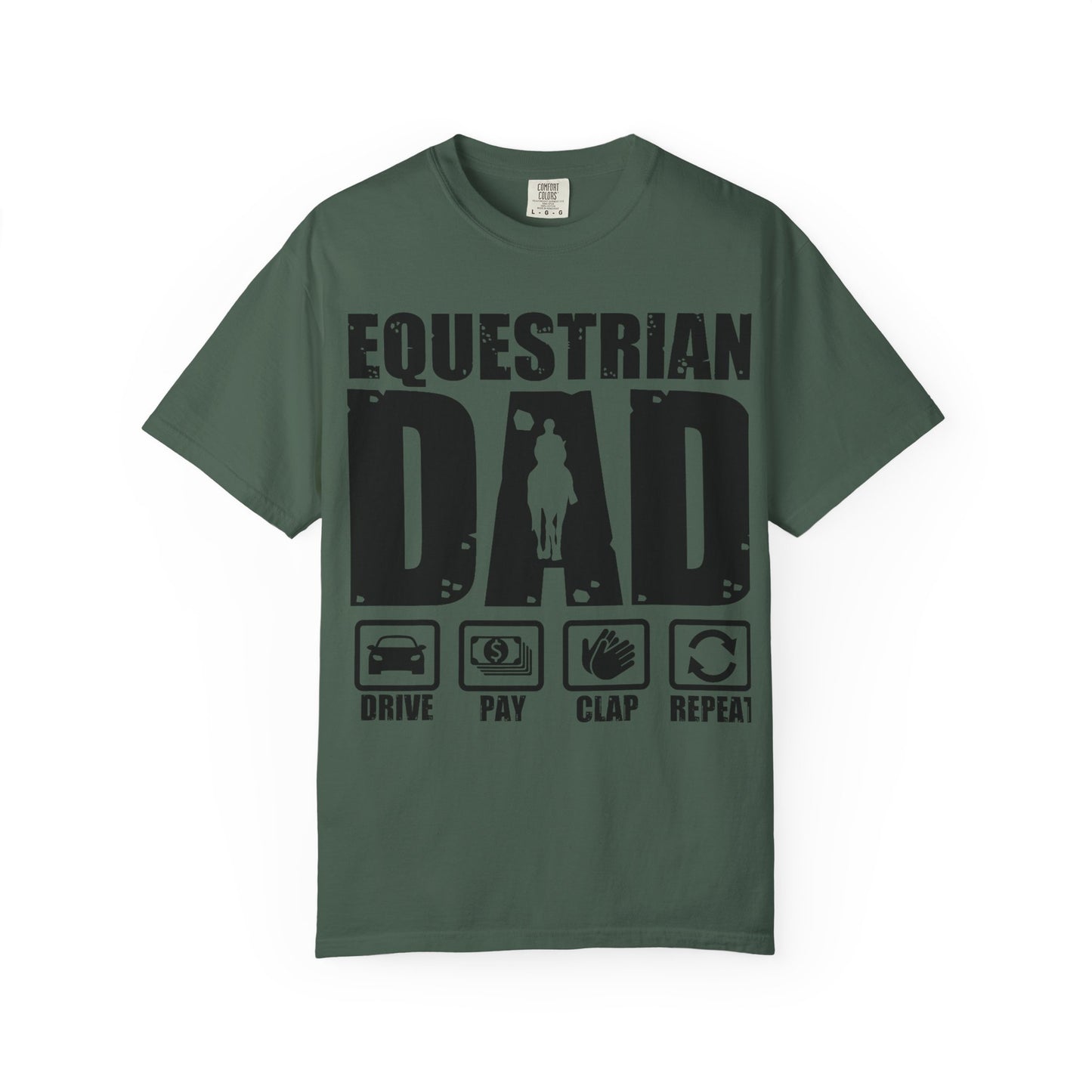 Camiseta para papá ecuestre, regalo único para el Día del Padre, regalo para amantes de los caballos, camiseta unisex informal, ropa para papá que monta a caballo