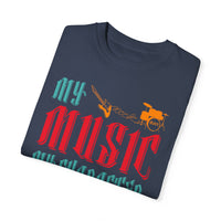 (Música)Camiseta unisex teñida en prenda